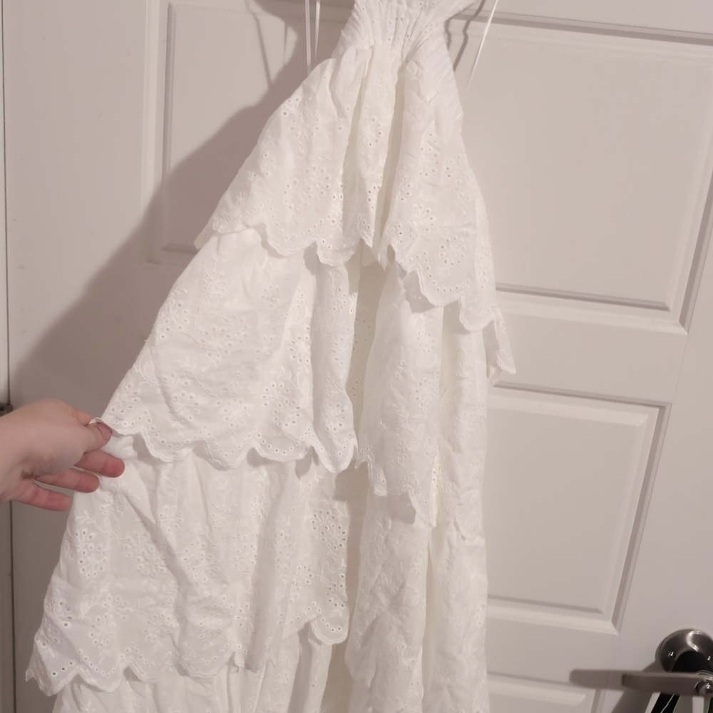 NWT Strapless White Dress - Picture 3 of 4